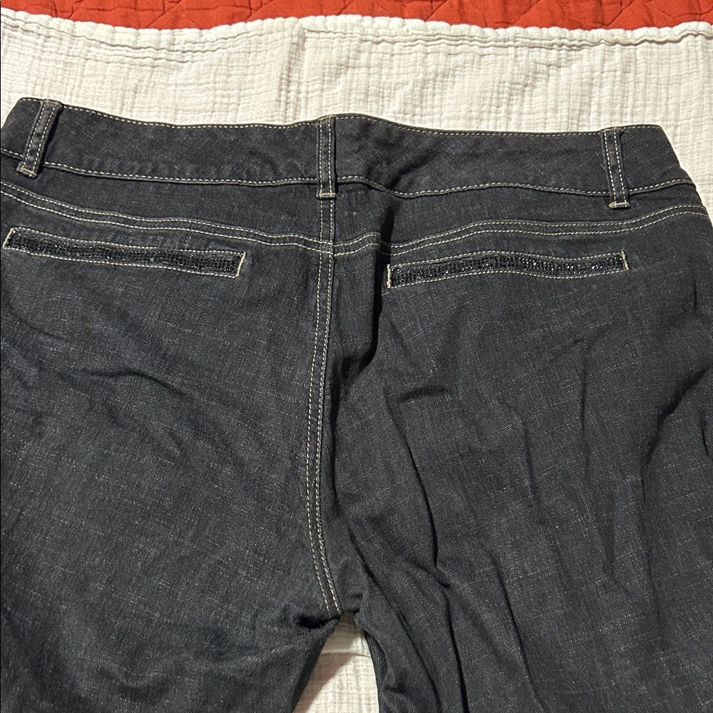 White House Black Market Trouser Women’s Dark Black Stretch Jeans. Classic - Picture 5 of 5